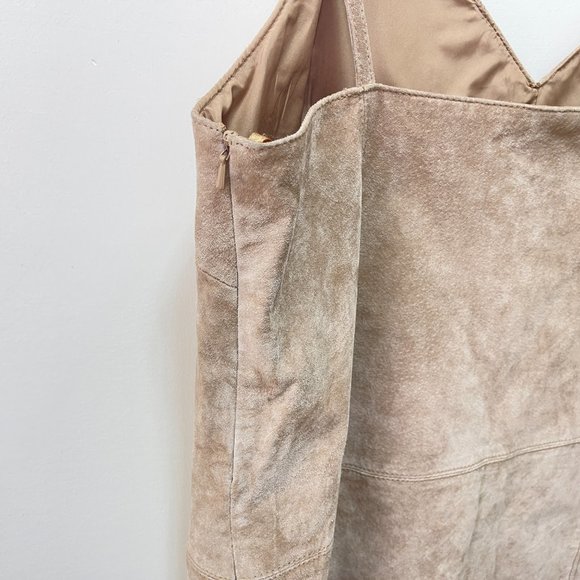 River Island Beige Premium Suede Cami Top sz M - Picture 7 of 10